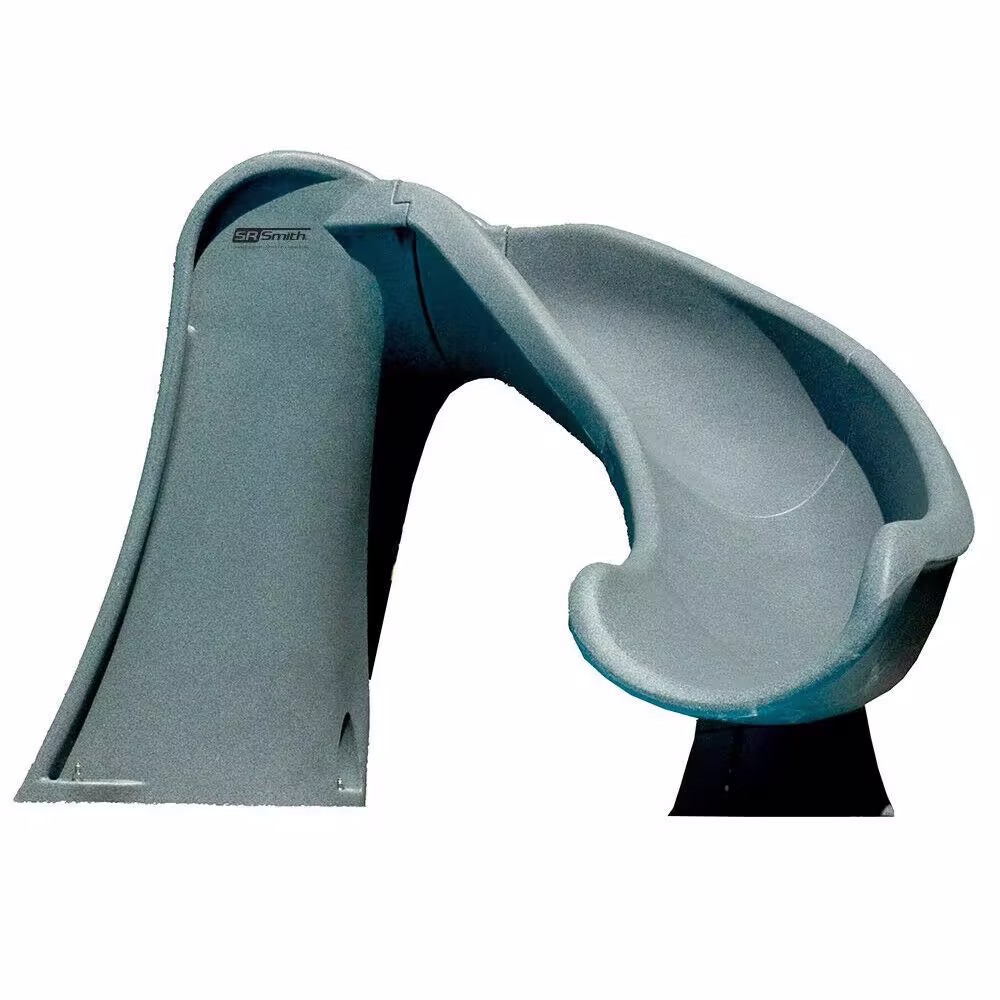 S.R. Smith 698-209-58124 Cyclone Right Curve Swimming Pool Slide, Gray Granite