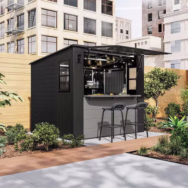 Suncast 8&rsquo;x7&rsquo; Cabana Entertainment Shed