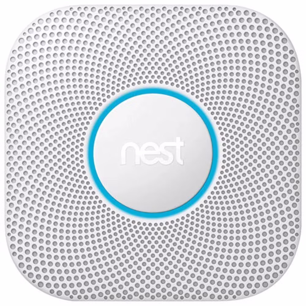 Google Nest Protect 2nd generation smoke and carbon monoxide detector with cable, voice alerts and smartphone notifications