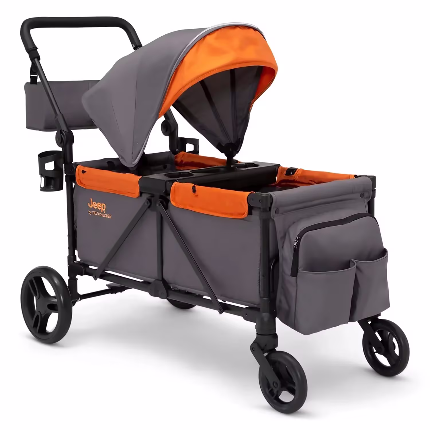 Jeep Sport All-Terrain Stroller Wagon by Delta Children Includes Canopy Parent Organizer