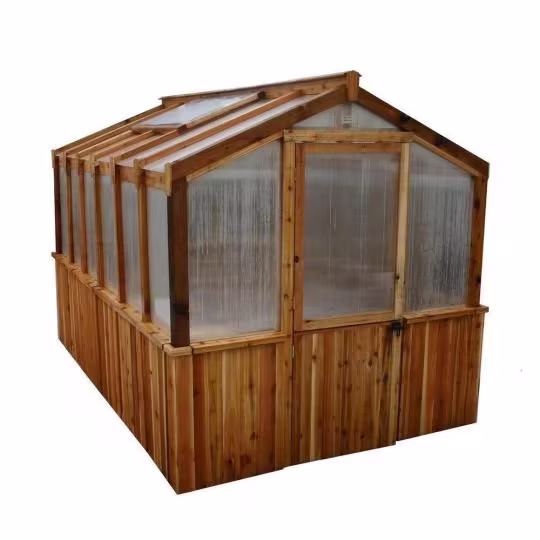 2025 8 ft. x 12 ft. Cedar Greenhouse