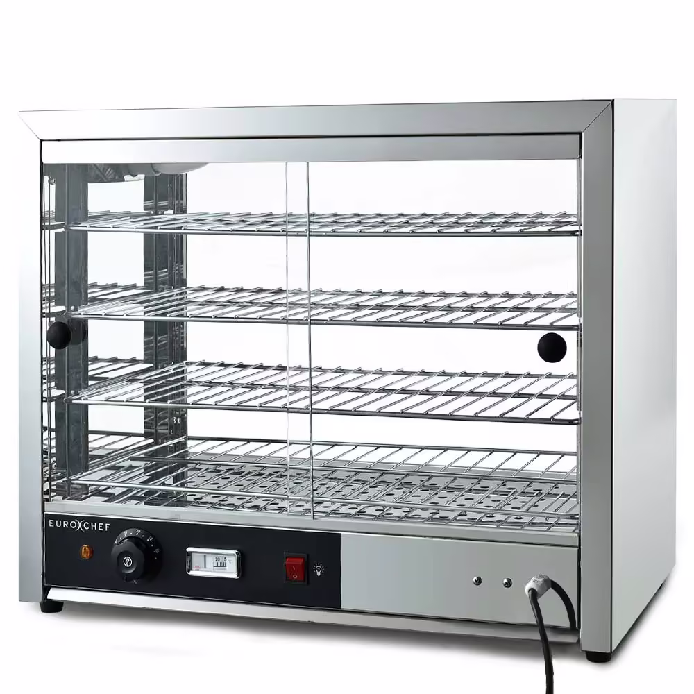 EUROCHEF Electric Food Warmer Display, 1000W, 4-Tier Stainless Steel