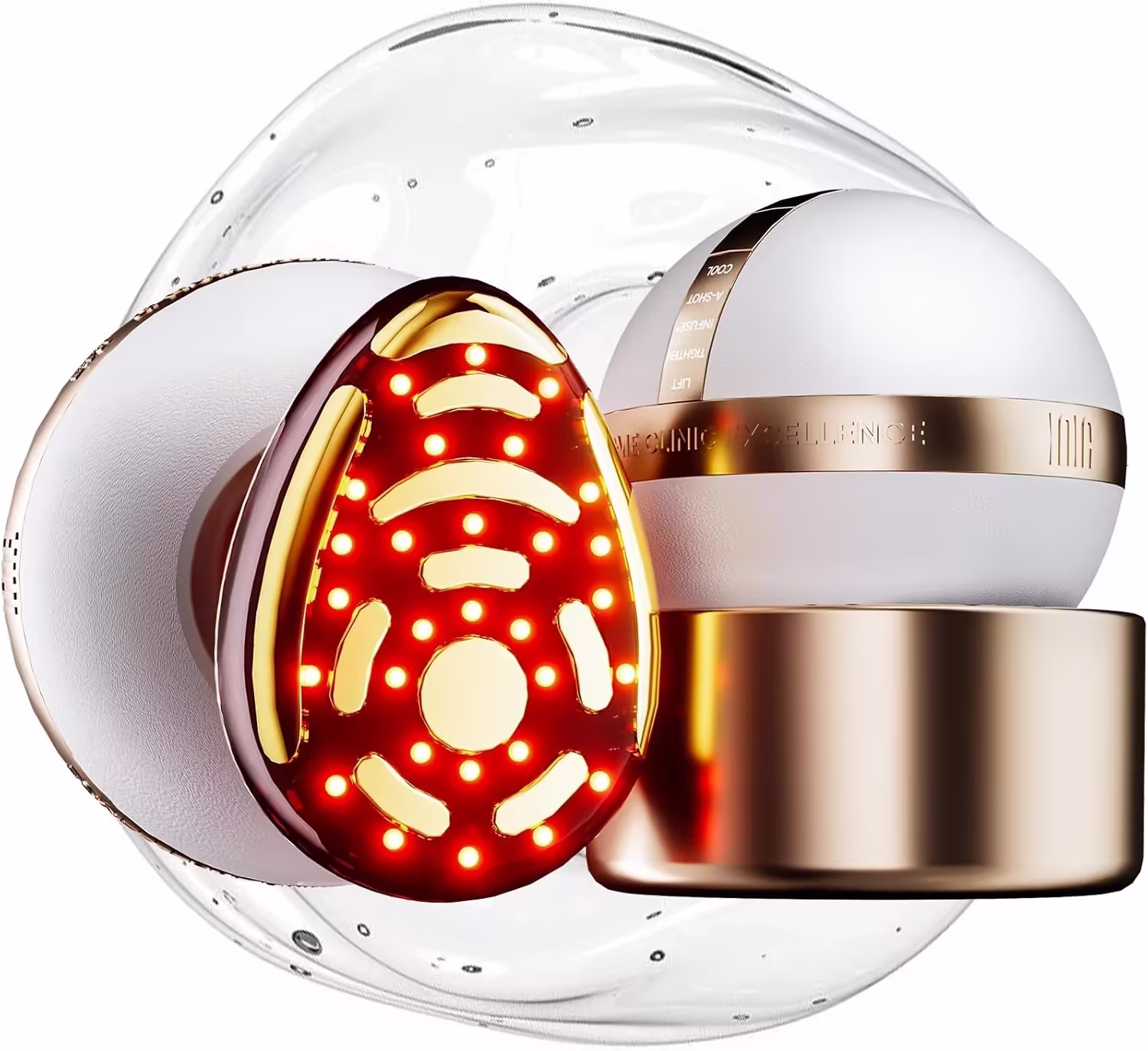 INIA SPHERA Upgraded 8-in-1 Microcurrent Facial Device for Face & Neck Red Light