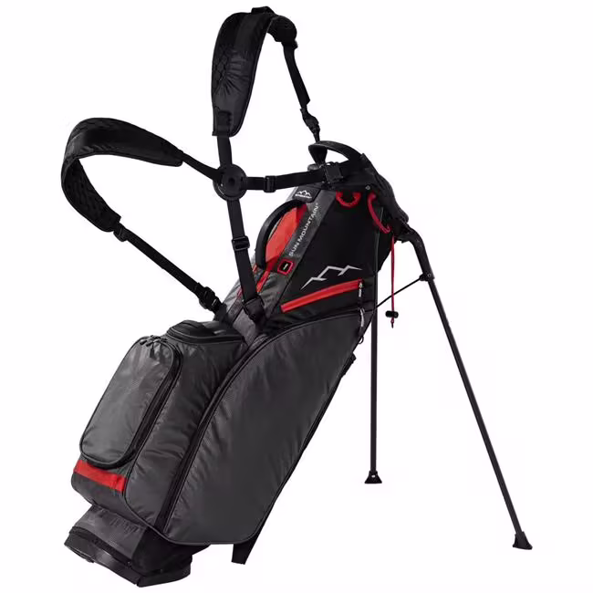Sun Mountain 105387 E-2.5 Golf Stand Bag - Black, Steel & Red