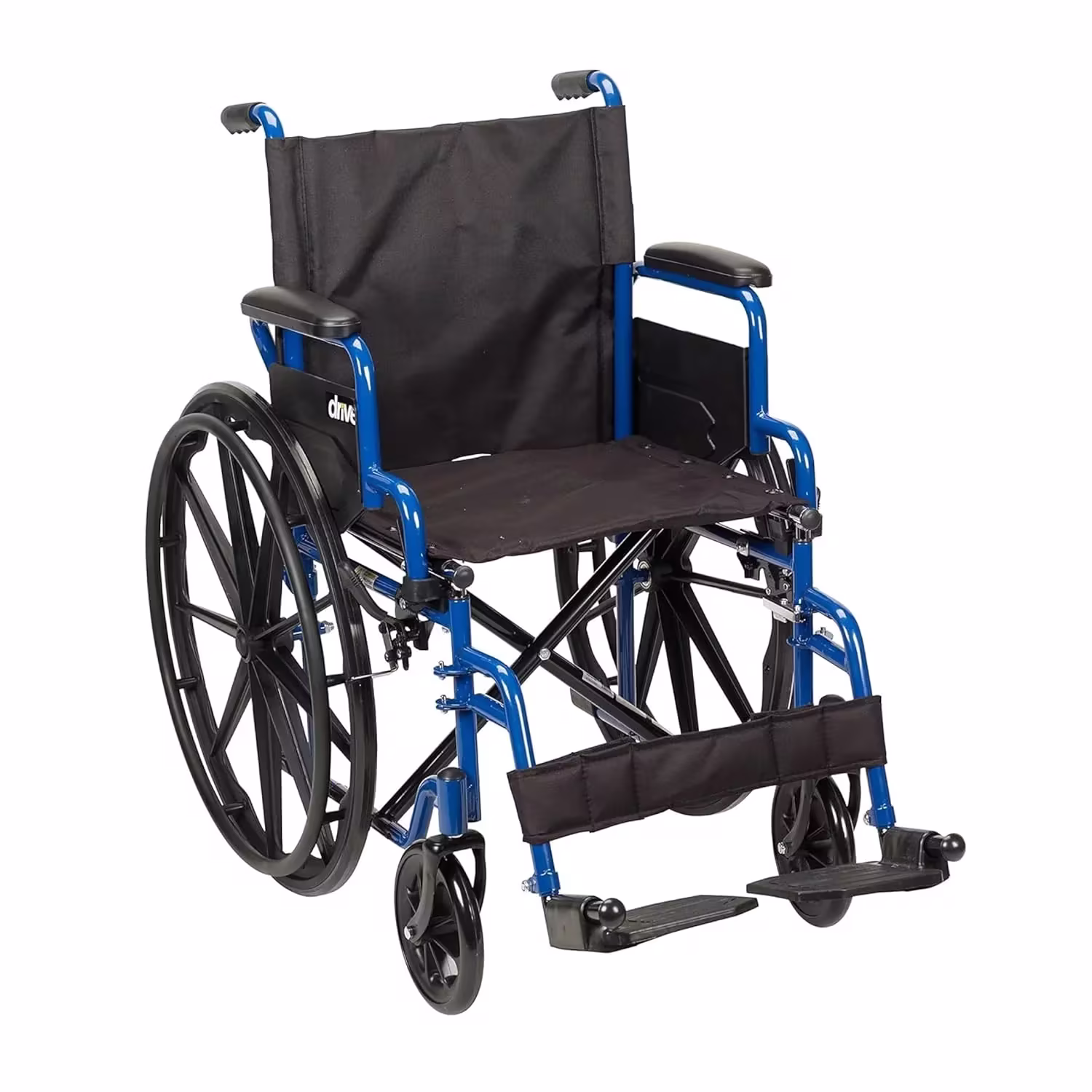 Drive Medical Blue Streak Lightweight Wheelchair - Portable Folding Mobility Aid