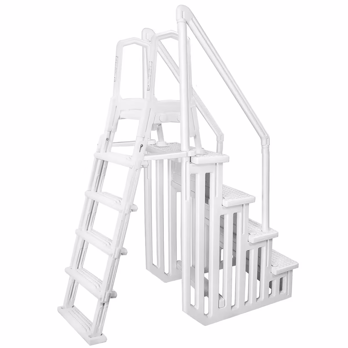 Deluxe A-Frame Above-Ground Swimming Pool Ladder Large Entry Non