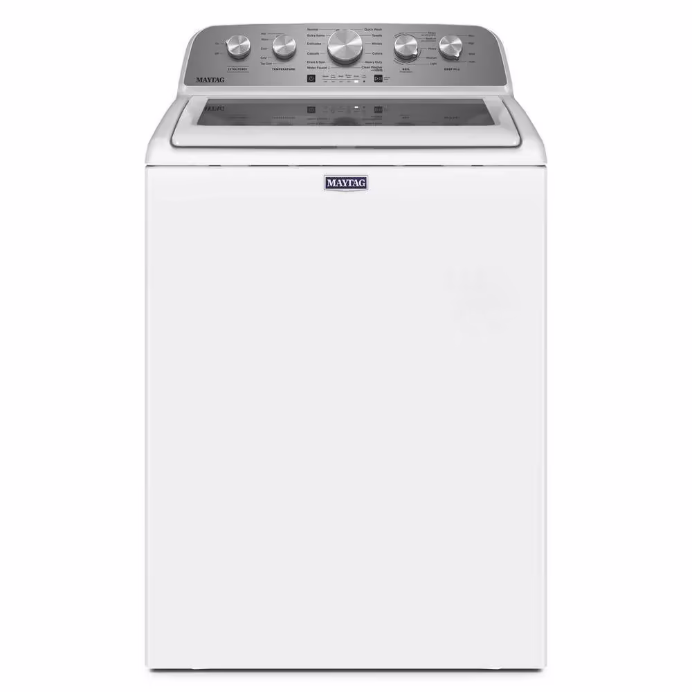 Maytag Top-Loading Washing Machine with 4.8 Cubic Foot Capacity and Extra Power Boost, White C MVW5430MW