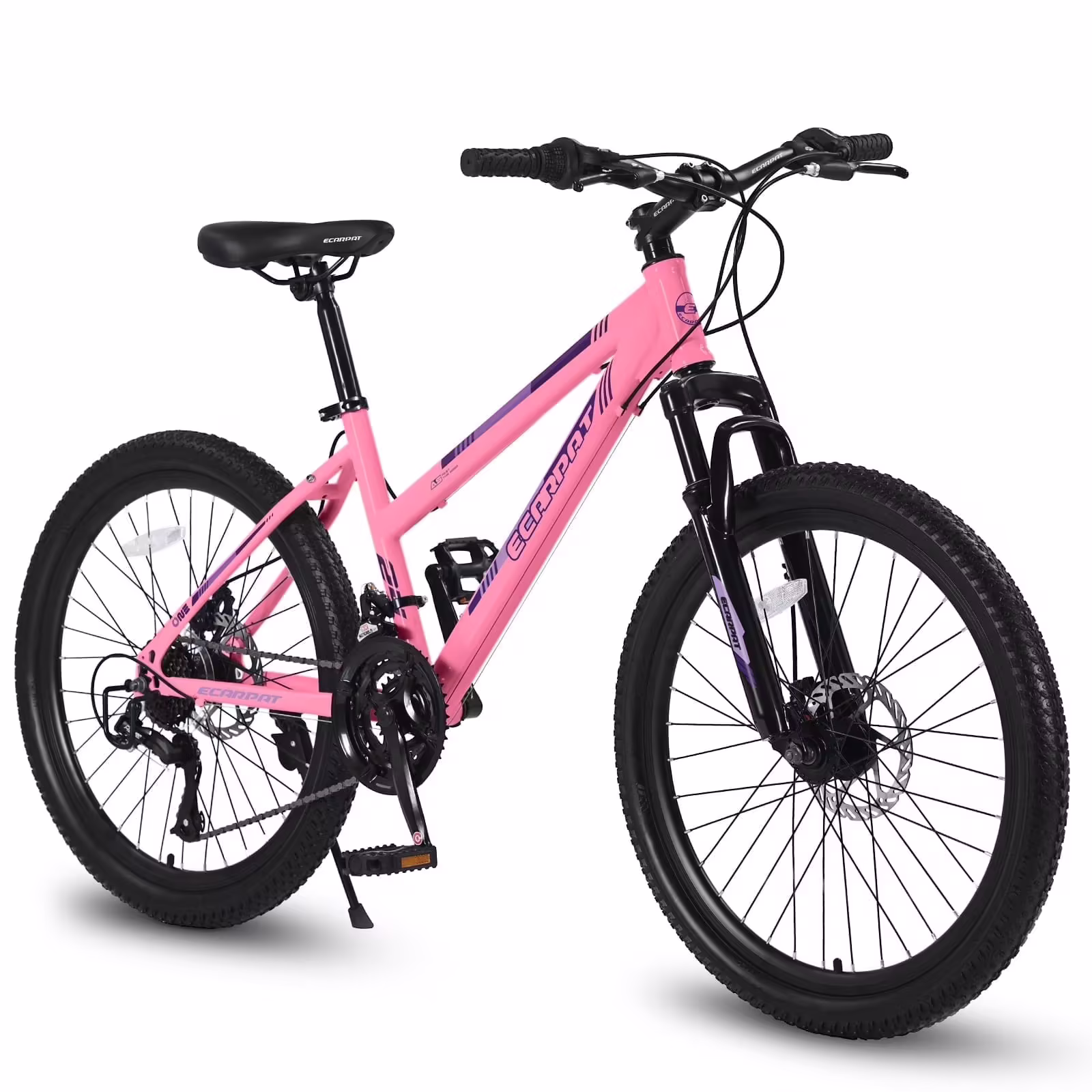 Ecarpat 26 Inch Mountain Bike Adults Womens Mountain Bicycles with Dual Disc Brakes Shimano 21-Speed Full Suspension MTB Bicycles for Outdoor Commuting Exercise, Multi Colors
