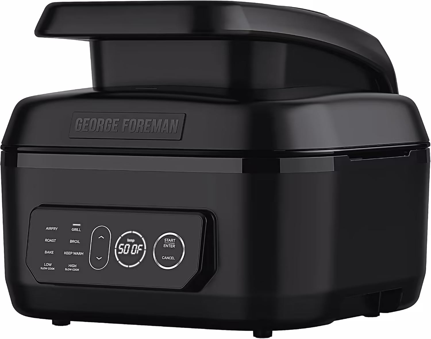 George Foreman Beyond Grill–7-in-1 Electric Indoor Grill with Air Fry Technology, MCAFD800D, Black, Large