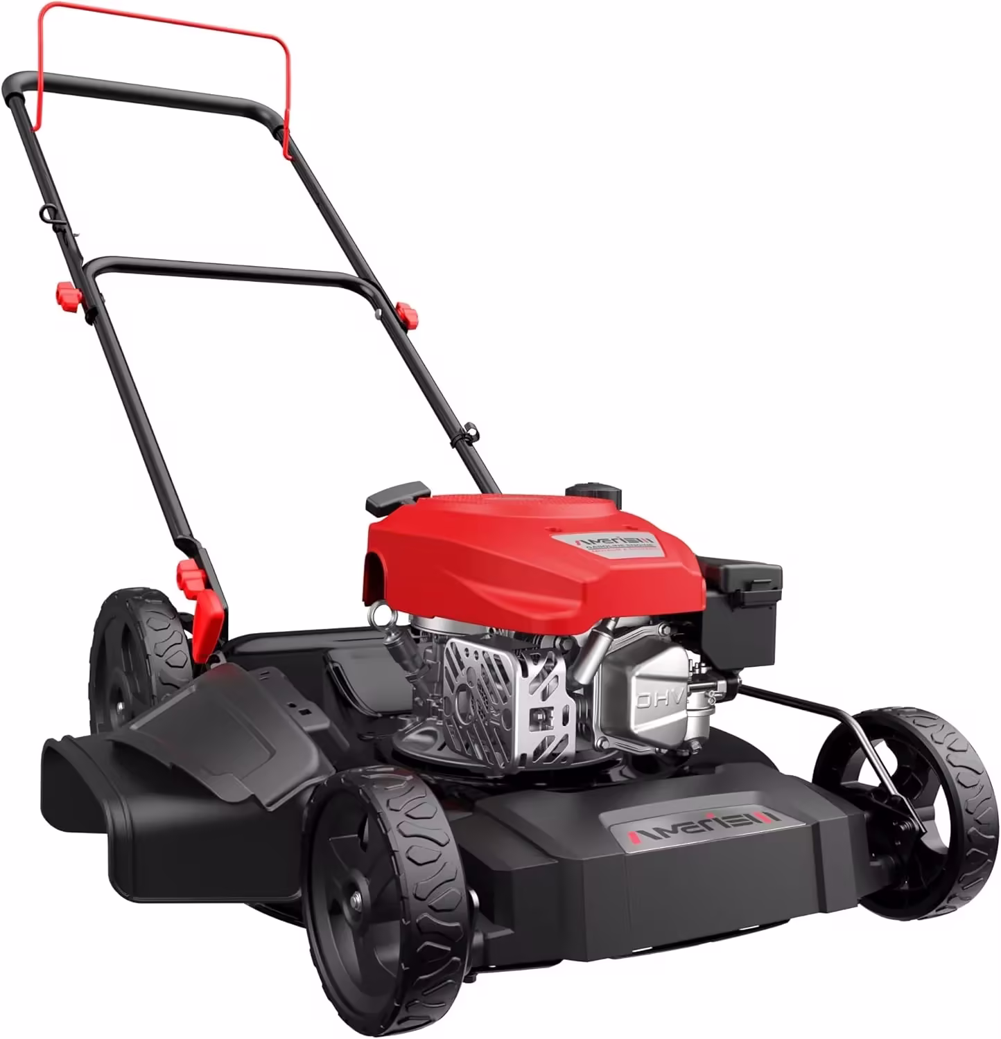 21 Inch Gas Push Lawn Mower, 2-in-1 Mulching & Side Discharge, 144cc 4-Stroke OHV Engine
