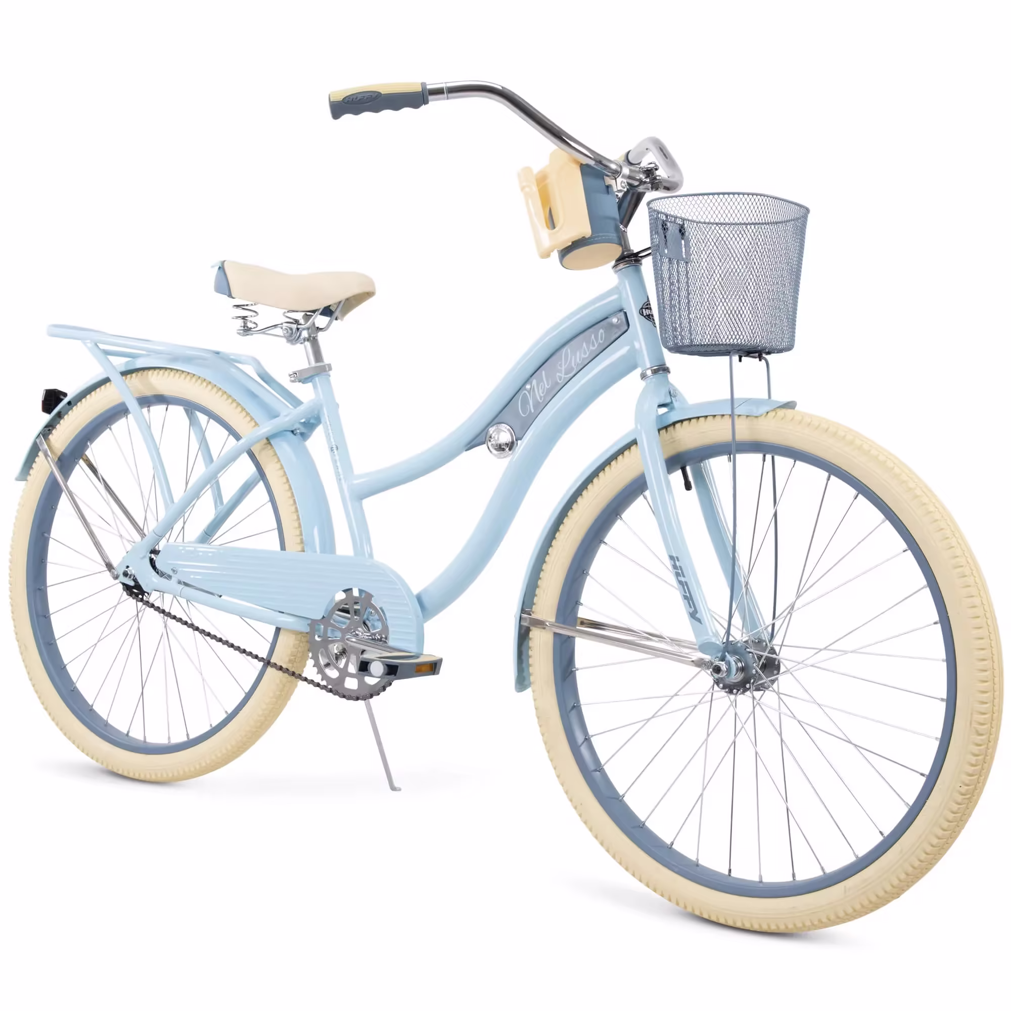 2025 nel Lusso Classic Cruiser Bike with Perfect Fit Frame, Women's, Light Blue, 26"
