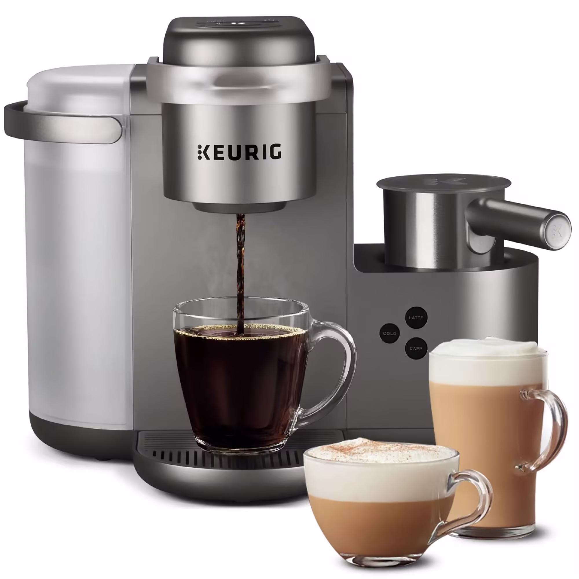 Keurig K-Cafe Single Serve Coffee Maker, Silver/Grey