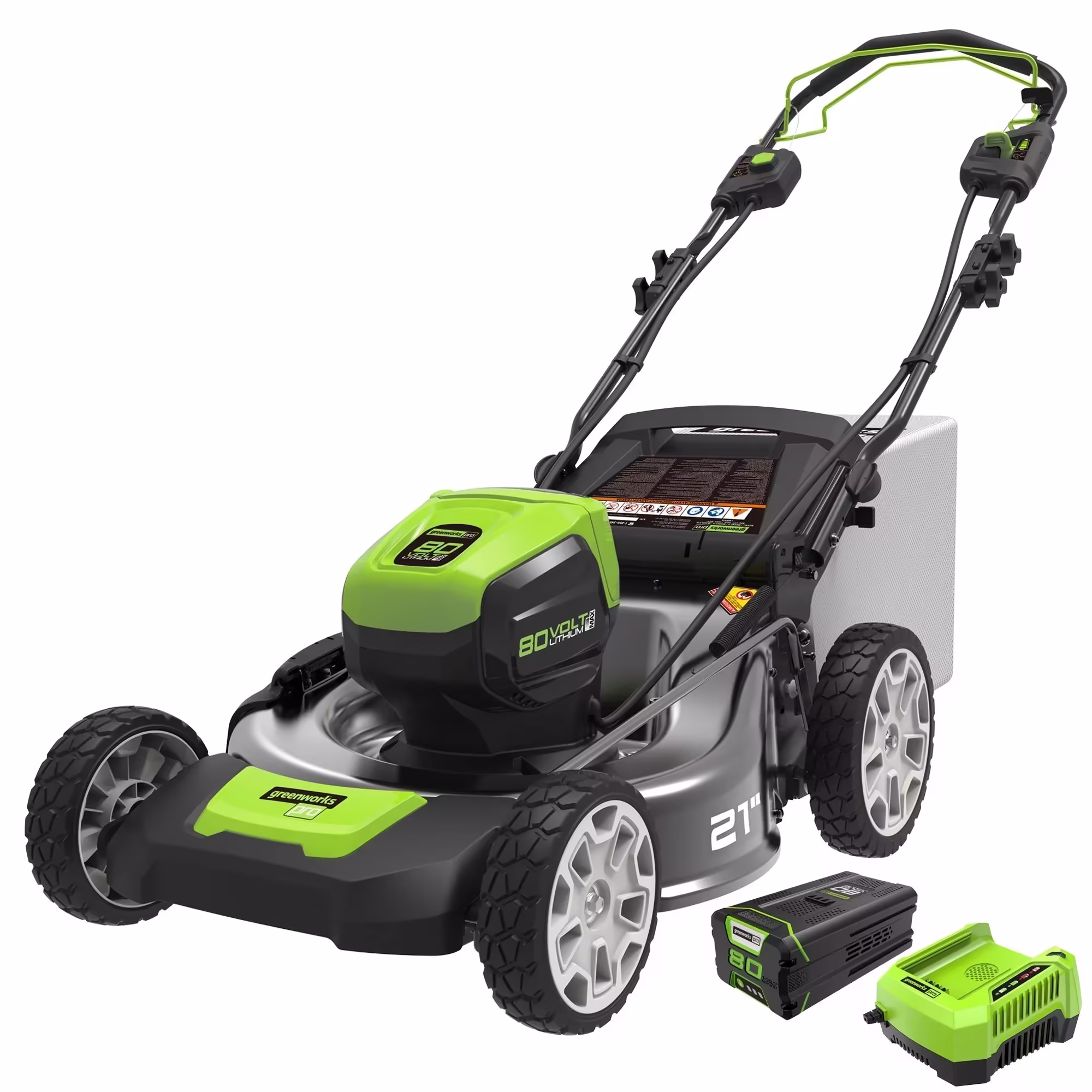 80V Battery-Powered Lawn Mower, 53 cm (21 inch), Self-Propelled, Brushless | Greenworks