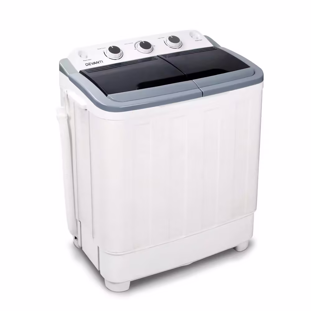 Devanti 5KG Twin Tub Portable Washing Machine White