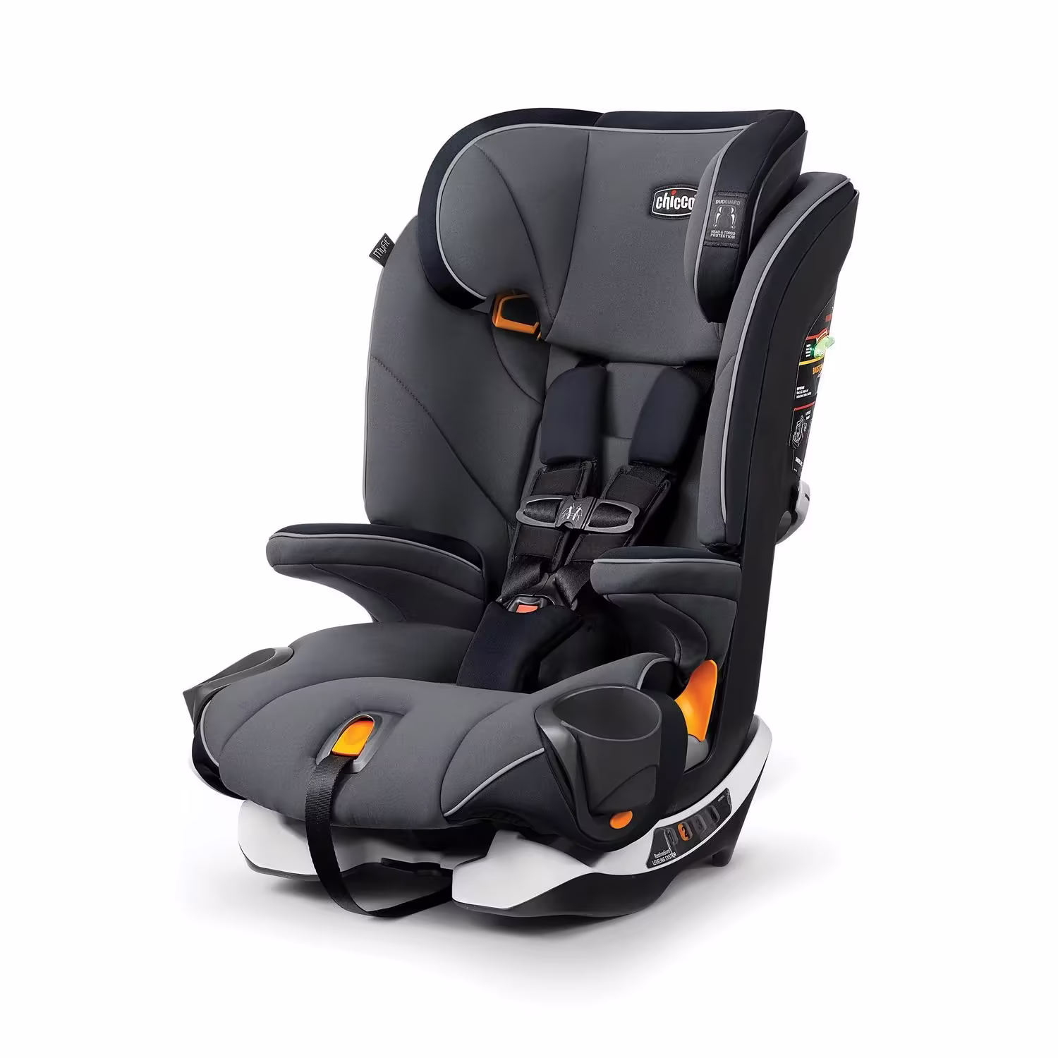 Chicco MyFit Harness and Booster Car Seat - Fathom (Grey/Blue). New