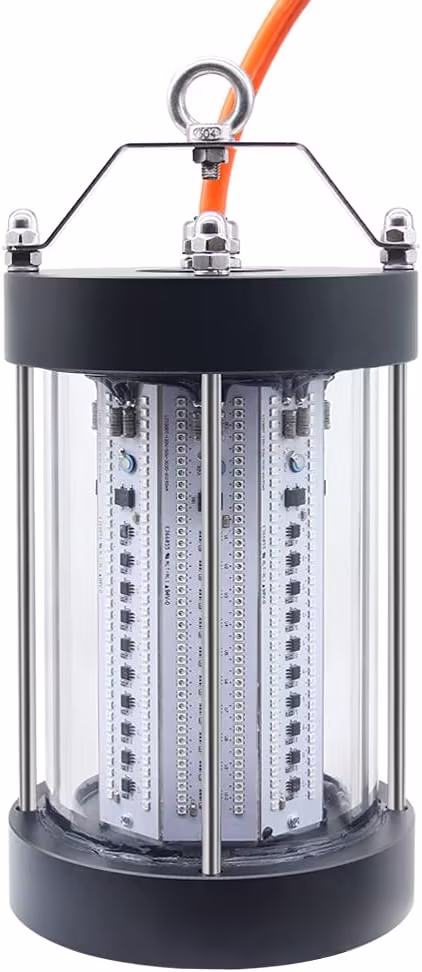 NS 500W LED Underwater Fishing Light 35,000 Lumen Night Fish Attracting Light IP68 Waterproof AC110V