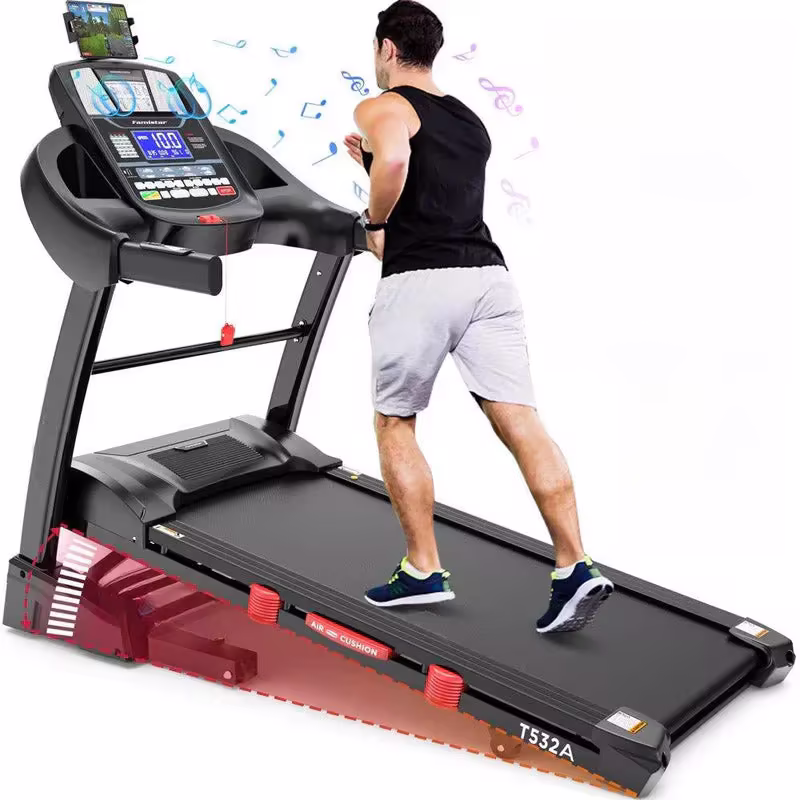 4.5HP Foldable Treadmill, 15 Auto Incline Levels, 10MPH Speed, 300LB Capacity, Home Exercise Machine