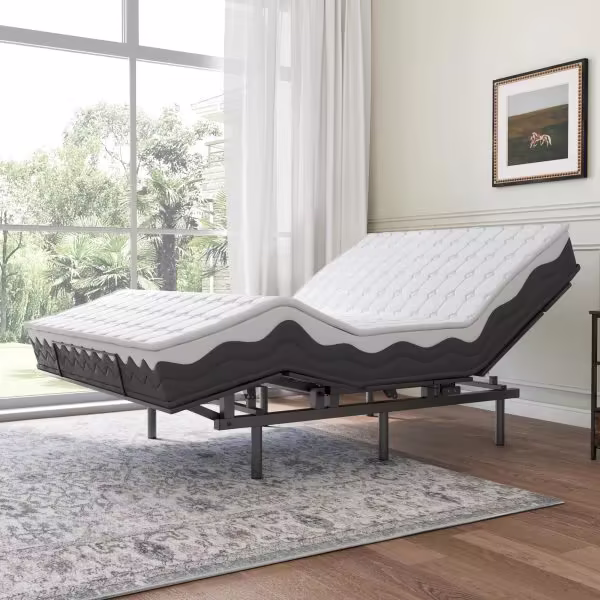Adjustable Bed Frame -Wireless Remote -Memory Function -Adjustable Bed Base -Head and Foot Lift Incline -Zero Gravity -Quiet Motorfor Lying Down, Reading, Watching TV,Fatigue,BackacheFULL