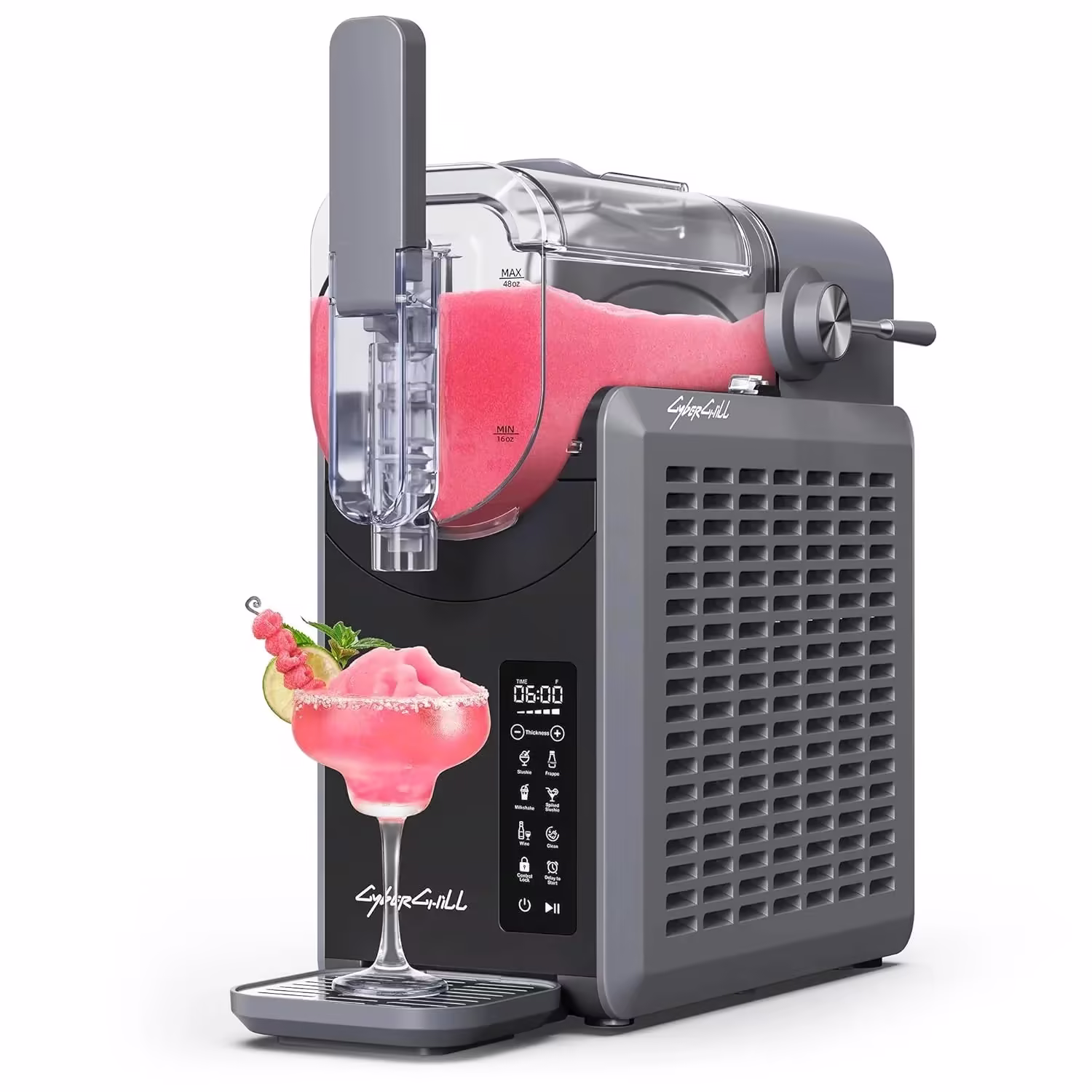 Slushie Machine - Professional Frozen Drink Maker No Ice Needed- 70 oz Slushy Machine for Home with LED Display - One-Touch Reservation & 6 Pre-set Programs for Frozen Margaritas, Frappés & Ice Cream