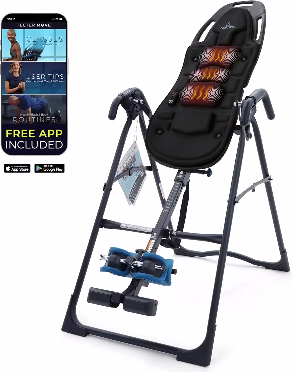 TEETER EP-560 Inversion Table, Back Pain Relief, FDA Registered