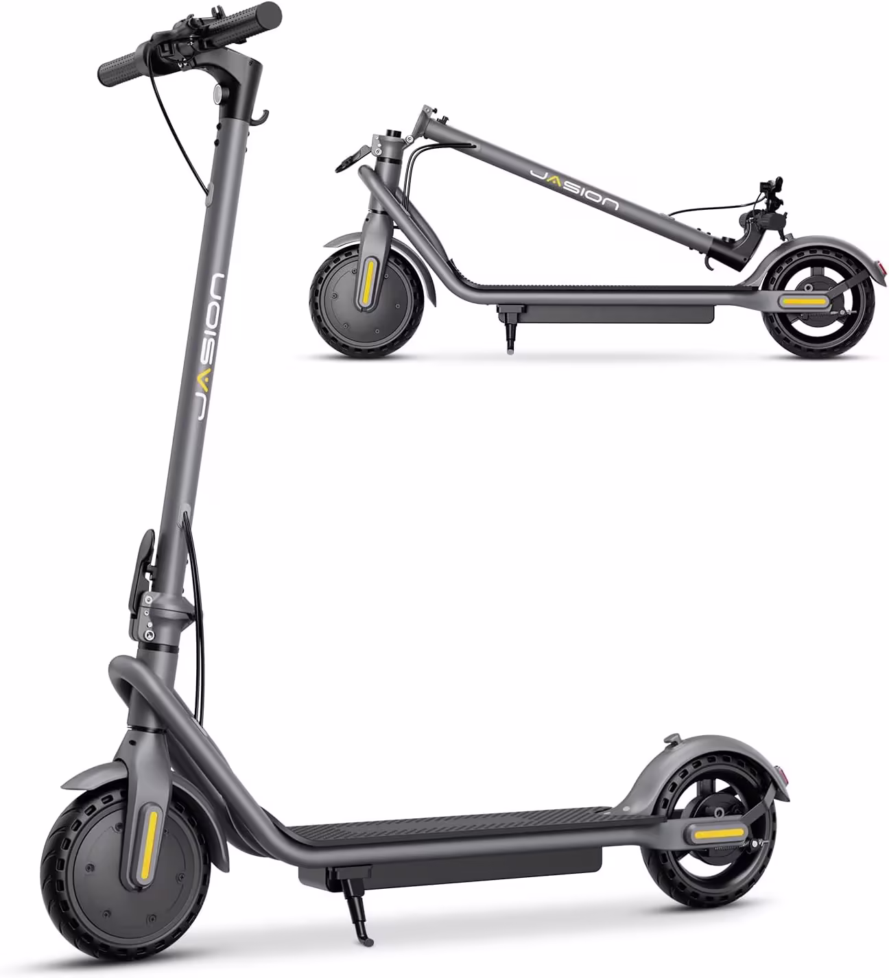 Electric Scooter, 500W Peak Motor, Up to 15.5 MPH, 19 Miles Ranges Foldable Electric Kick Scooter with Dual Braking System, Adults/Youth E Scooter for Commute