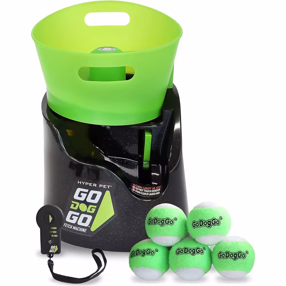 Hyper Pet GoDogGo Automatic Dog Ball Launcher with 5 Balls