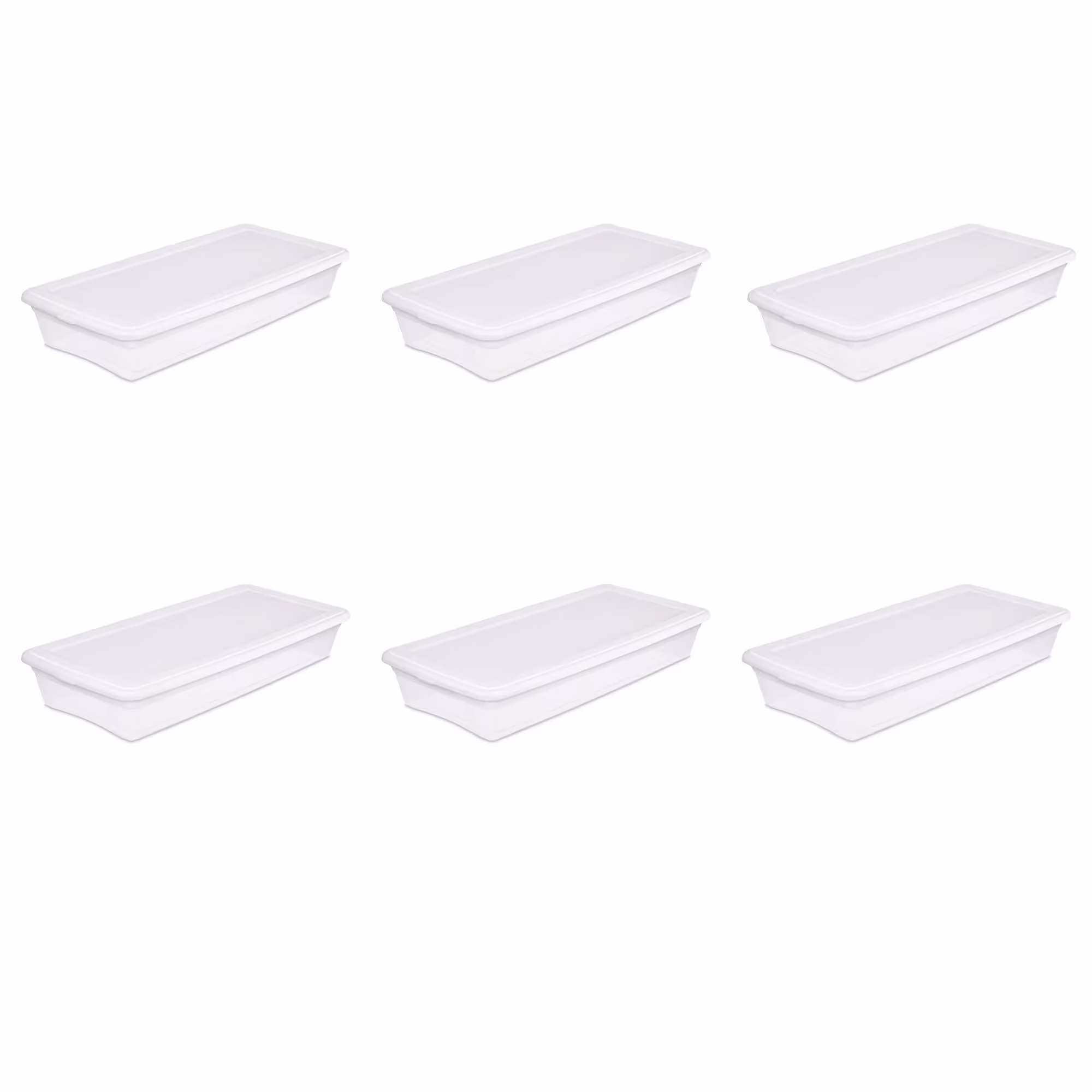 41 Quart Storage Box- White Case of 6
