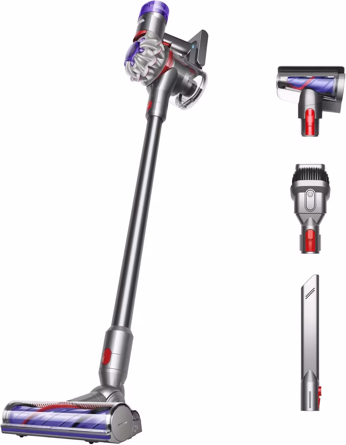 Dyson V8 Cordless Vacuum, Cleans Hard Floors and Carpets, Detangles, Converts to Handheld, 115AW, 2 Power Modes, Up to 40 Minutes