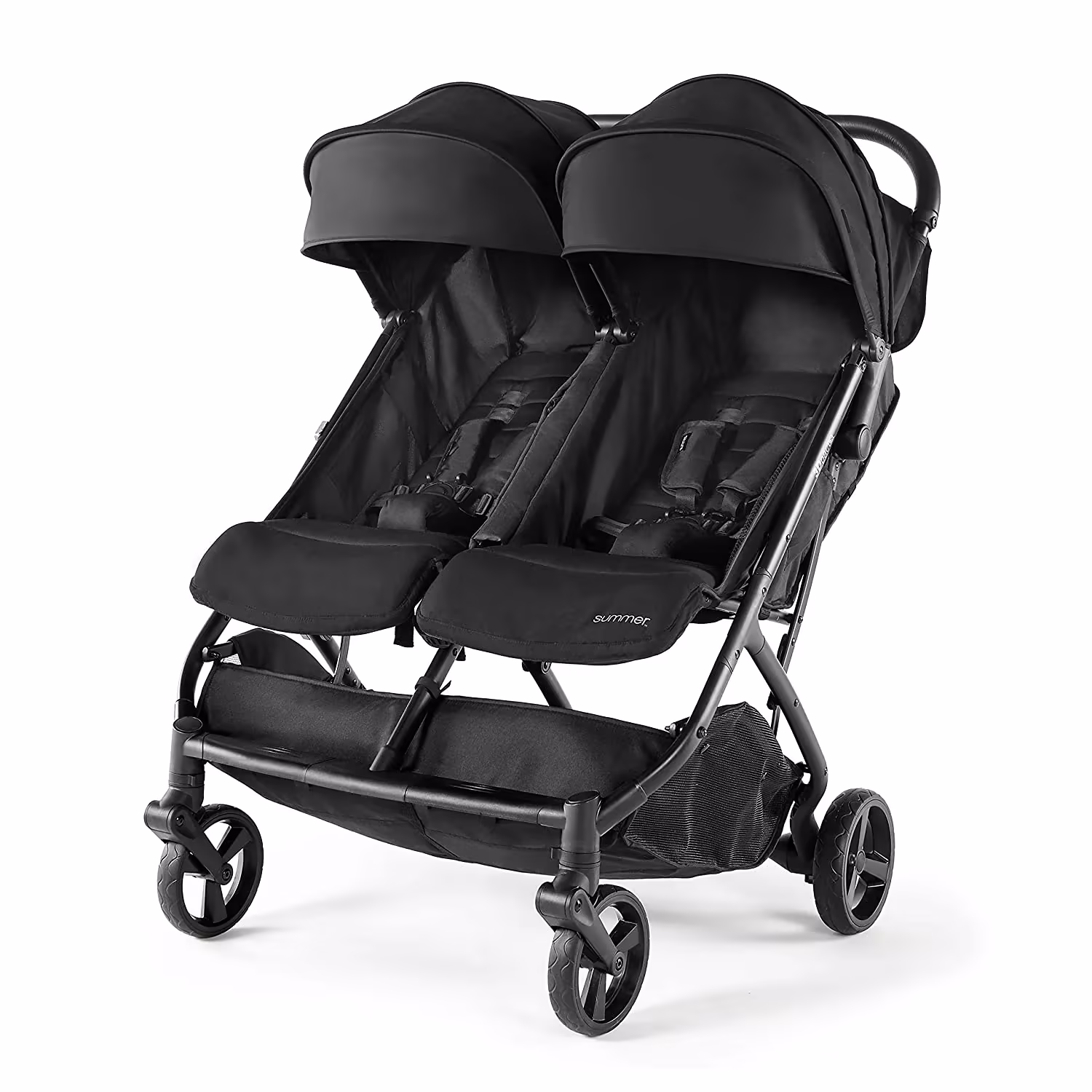 3Dpac CS+ Double Stroller Black ?C Car Seat Compatible Baby Stroller ?C Lightweight Stroller with Convenient One-Hand Fold