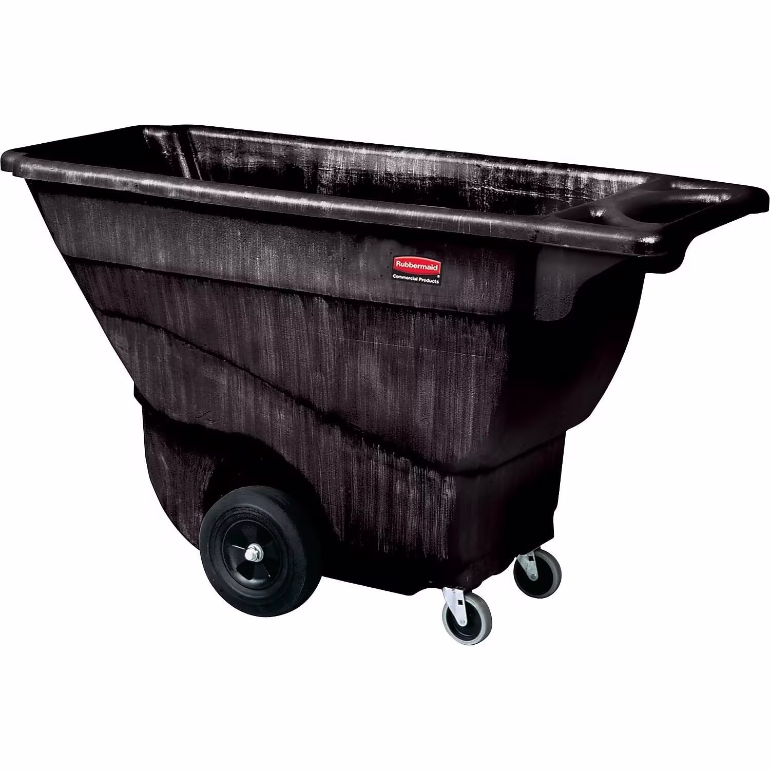 Rubbermaid Tilt Dump Truck, 450lb Capacity, 1/2 Cubic Yard, Black