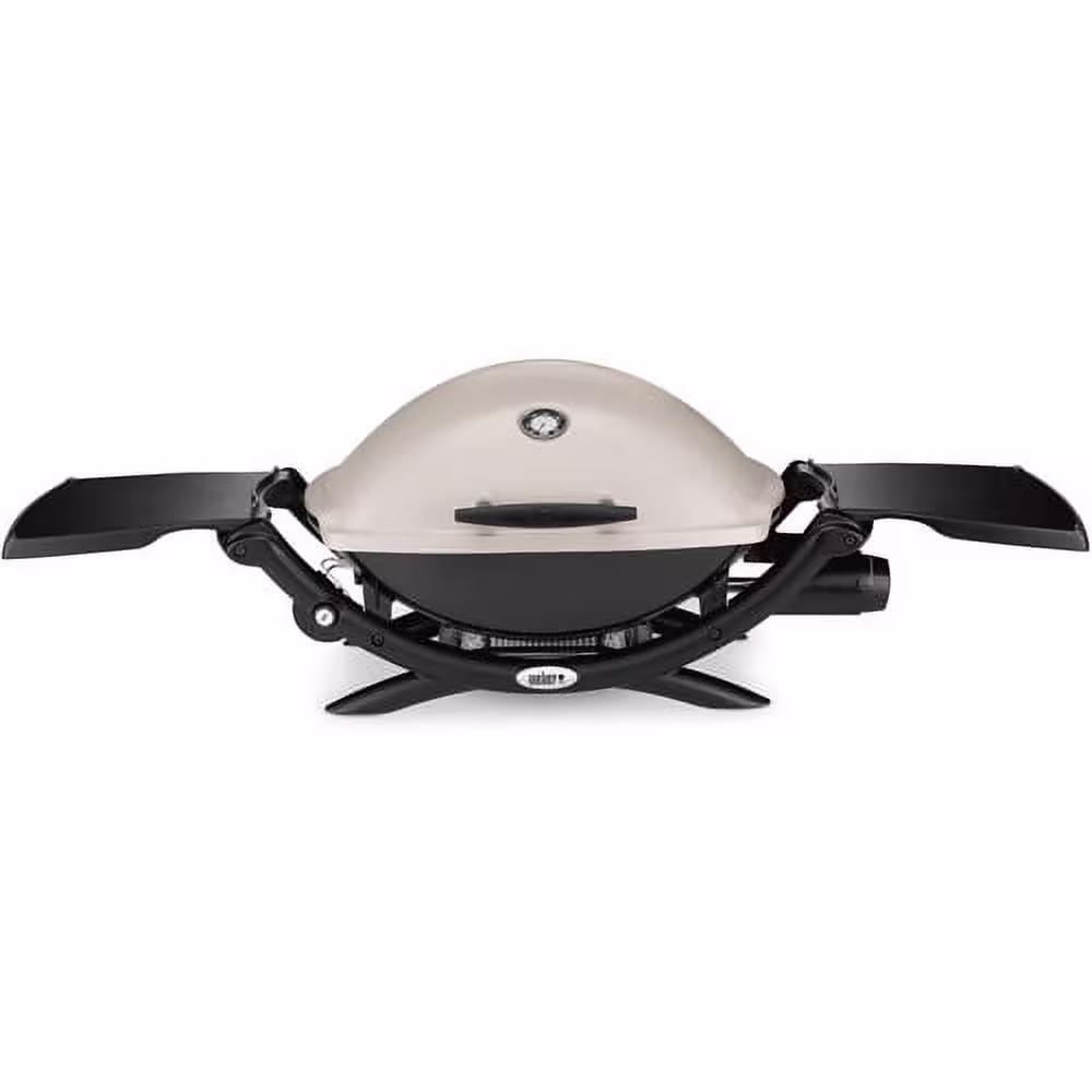 Weber Q 2200 Portable Gas Grill, 1-Burner, Titanium, 12,000 BTU, 280 sq in Cooking Area