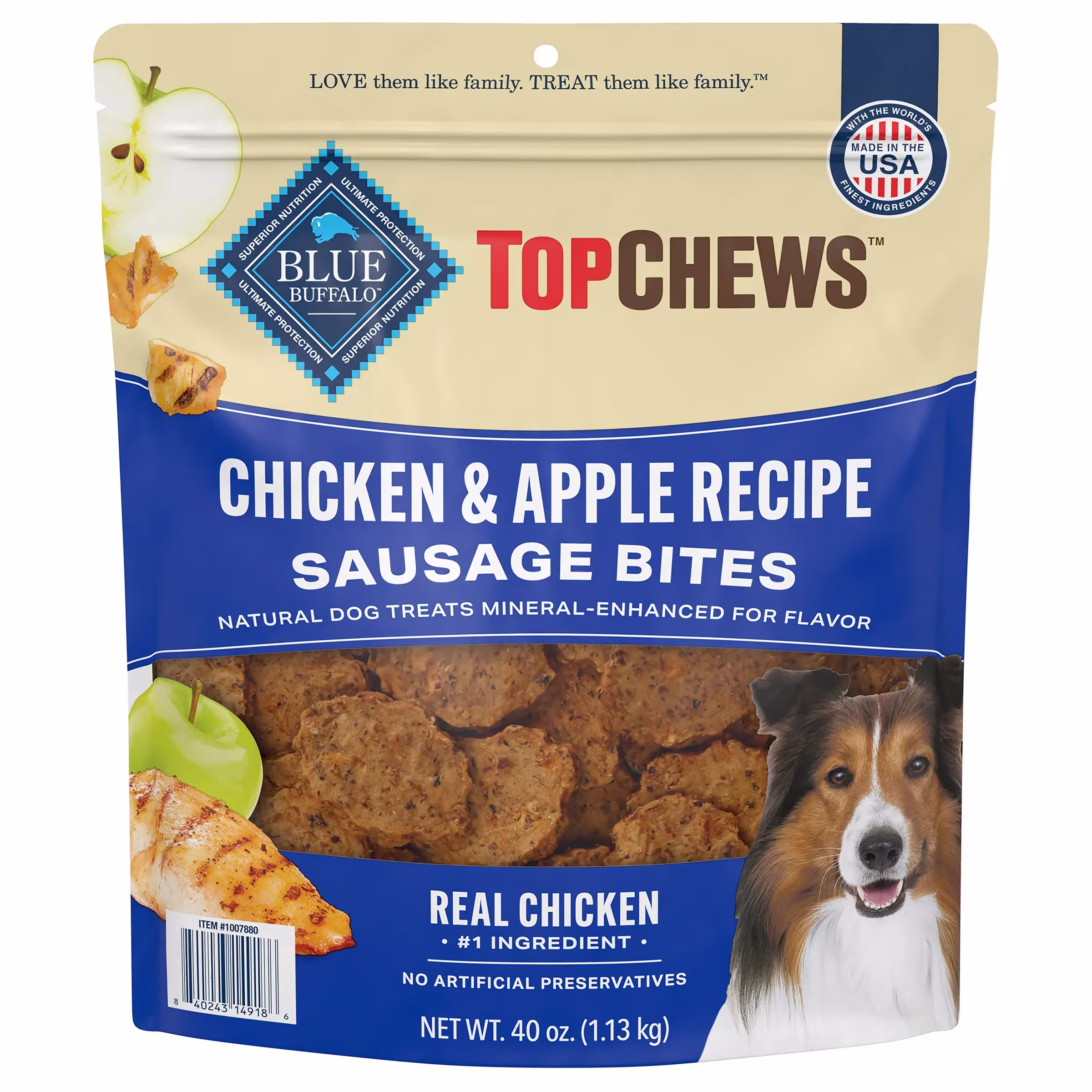 Top Chews Chicken & Apple Recipe 100% Natural Dog Treats