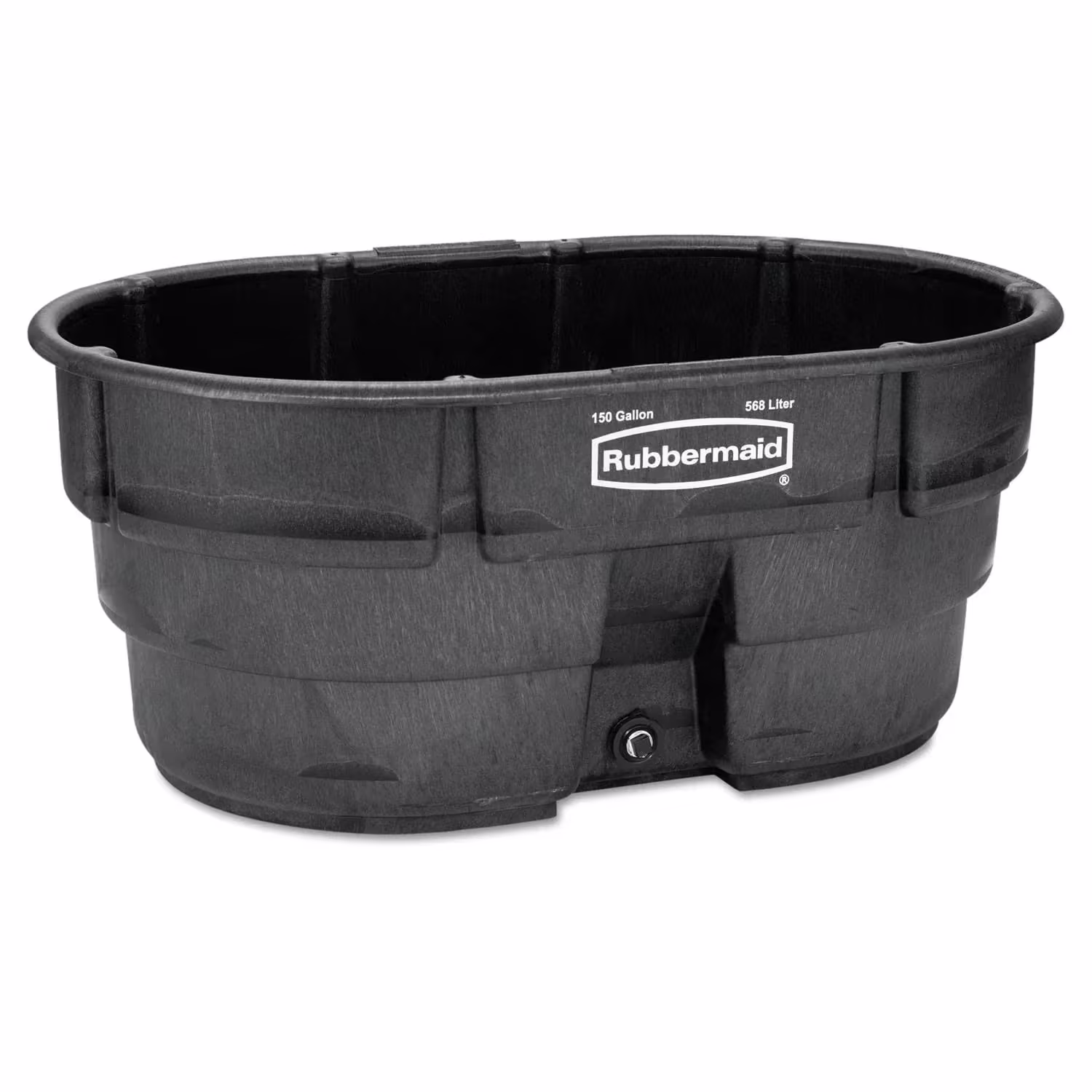 Rubbermaid FG424500BLA Livestock Tank (Model Year 2025), 150 Gallon Capacity, Plastic, Black