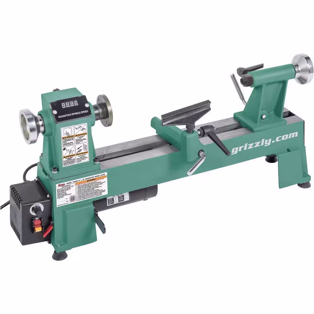 Grizzly T25920 12 inch x 18 inch Variable-Speed Wood Lathe-Instock