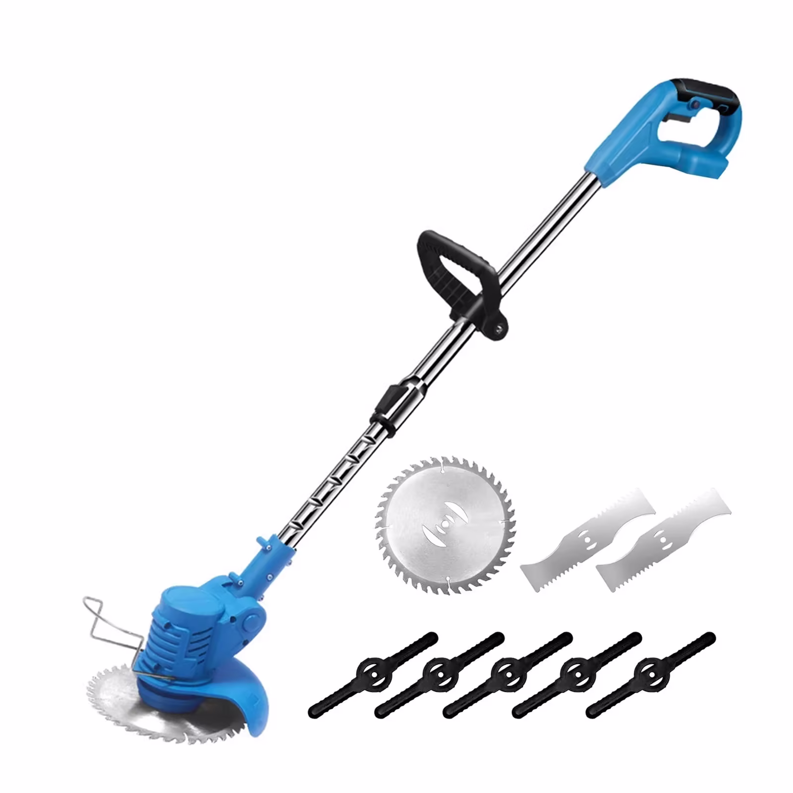 21V Retractable Handheld Cordless Lawn Mower Electric Lawn Mower 1500mAh Battery Multifunctional Power Trimmer Garden Tools ,Easy to Use