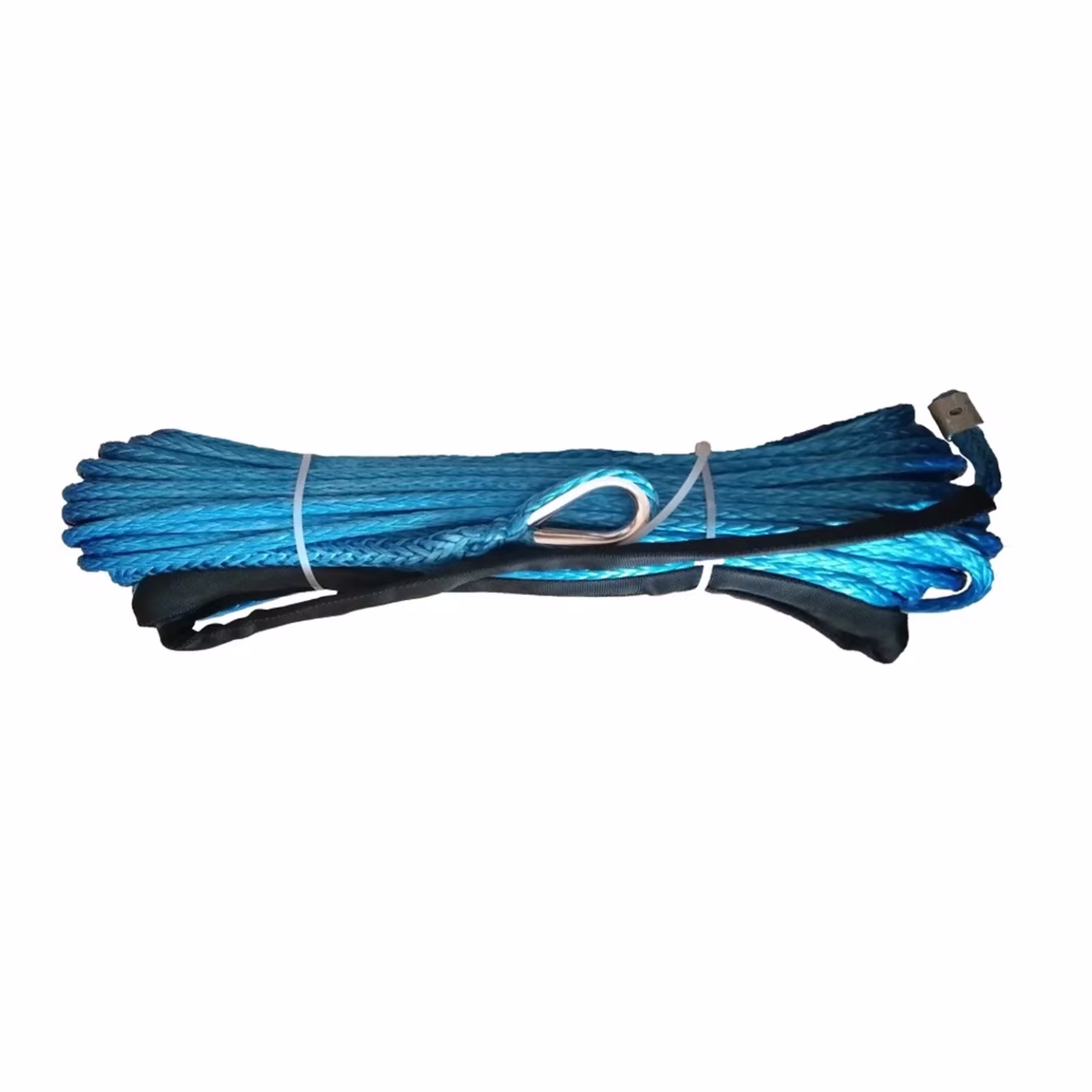 3/8" X 100' Grey Synthetic Winch Rope Uhmwpe Cable For ATV UTV SUV 4X4(Orange , Yellow , Blue , Gray) ,Durable & Safe
