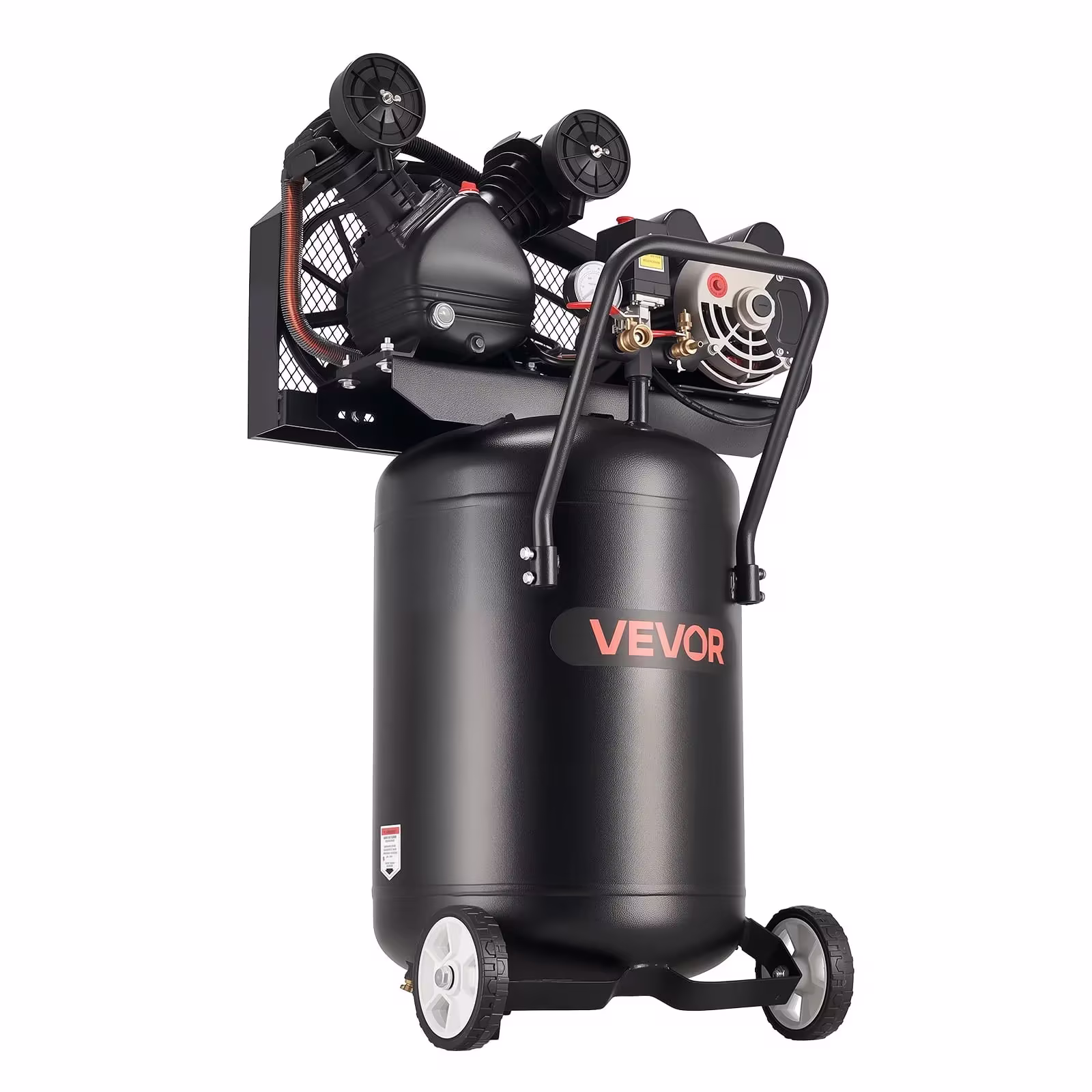 VEVOR 20-Gallon Air Compressor, 2HP 6.5SCFM at 90PSI, Max 135PSI Pressure Oil-Lubricated Air Compressor Tank, Portable on Wheels for Auto Repair