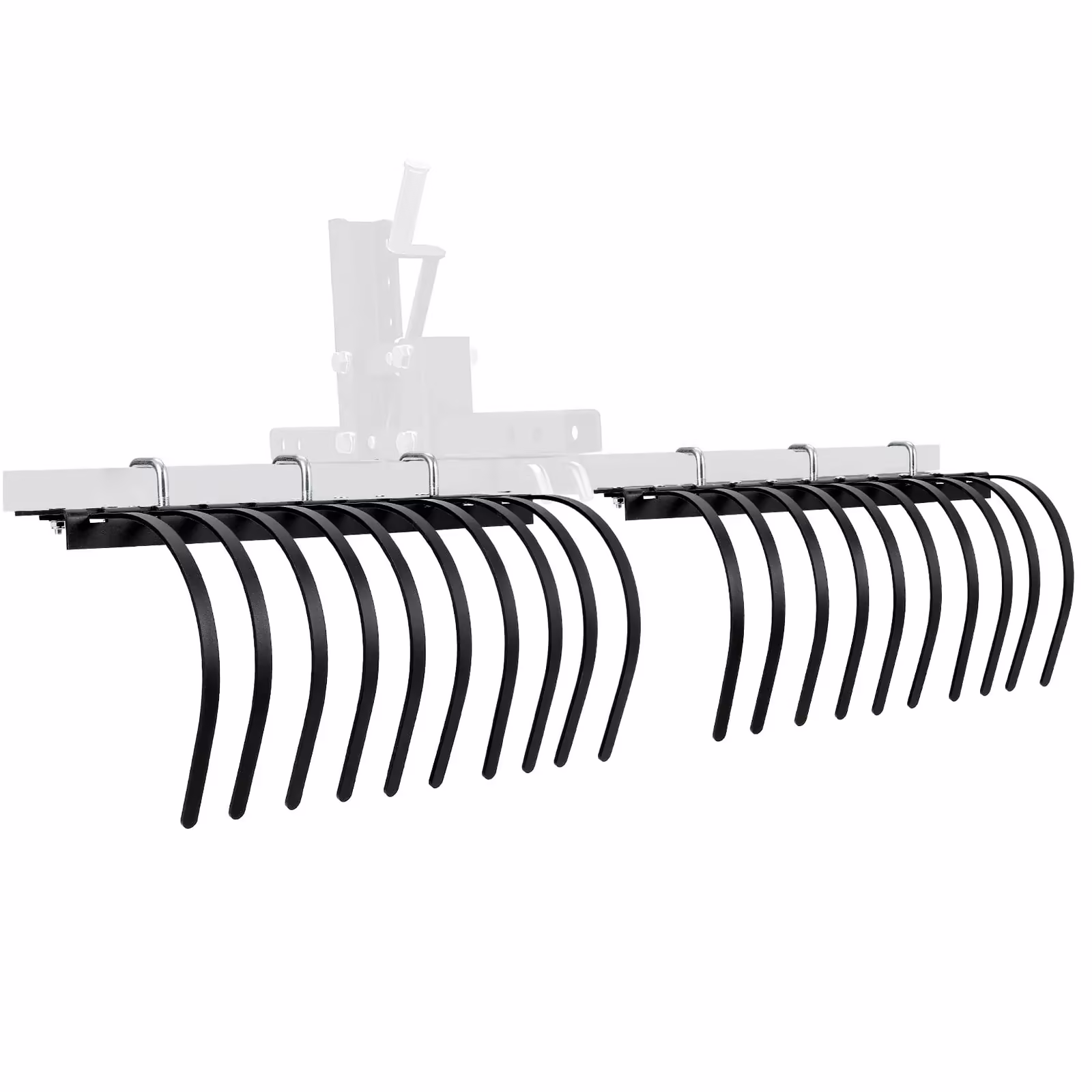 60-Inch ATV/UTV Landscape Rake Attachment, 20 Removable Steel Tines, Compatible with Manual Implement Lift