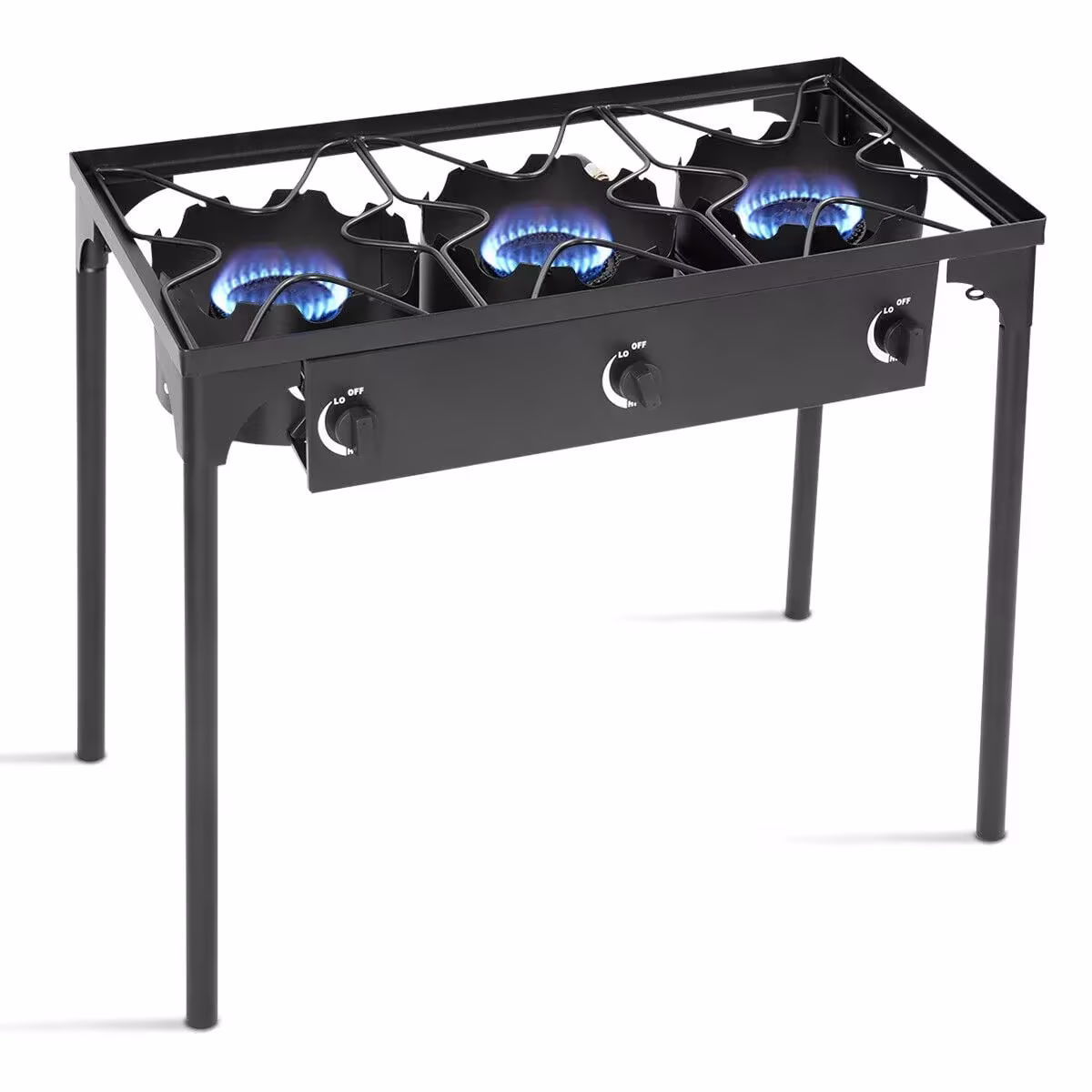 Costway Portable Propane 225,000-BTU 3 Burner Gas Cooker Outdoor Camp Stove BBQ