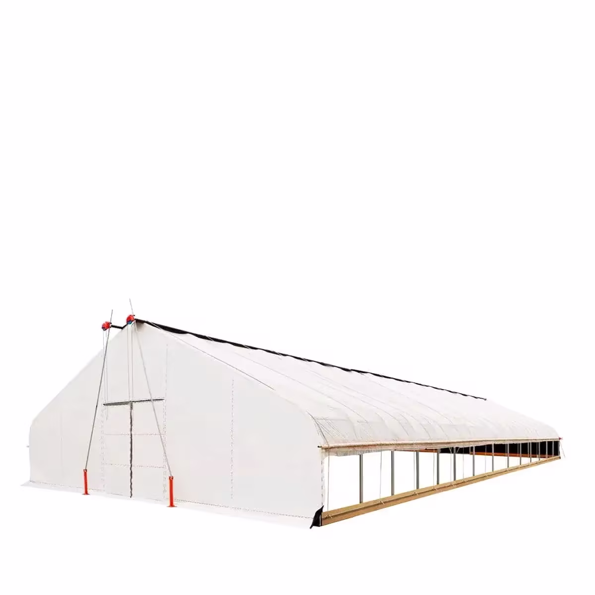 TMG Industrial TMG-GHD3060 30x60 Ft Light-Deprivation Greenhouse, 6-mil Blackout Tarp, Clear Film and Roll-Up Sides