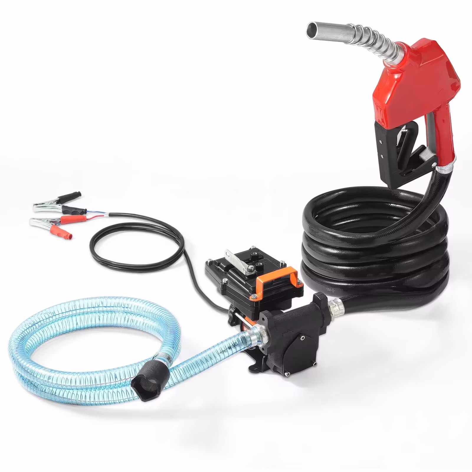 VEVOR Fuel Transfer Pump 12V 15 GPM 1/4 HP Diesel Pump with Auto Fuel Nozzle