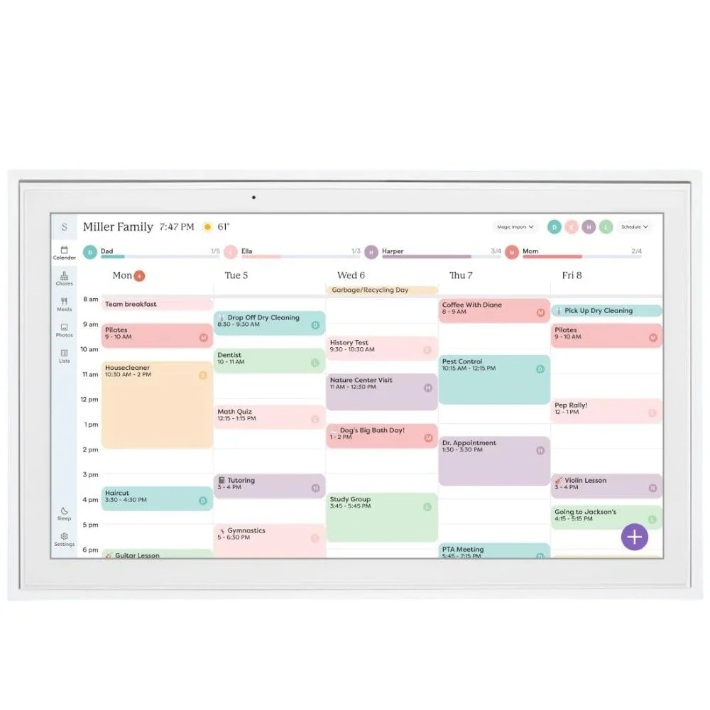 Skylight 15" Digital Calendar & Chore Chart, Wall Mount