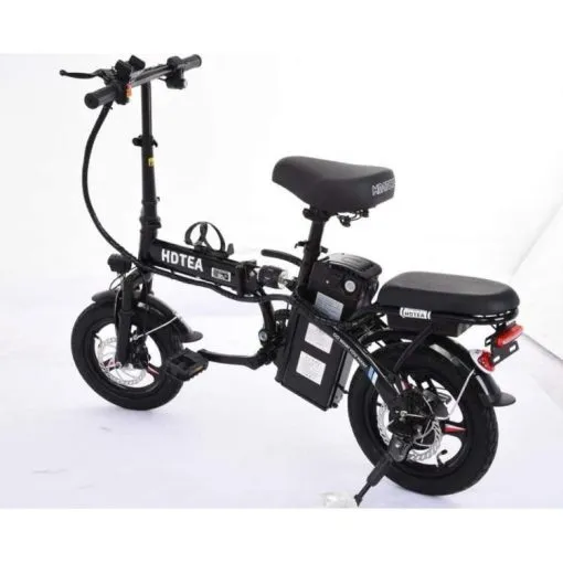 Folding Electric Bike, 250W Electric Bike Suitable for Adults and Teenagers Removable Battery Fat Tire Electric Bike Beach Snow Bicycle