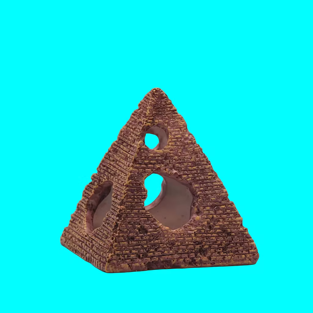 Aquarium Pyramid Cave Decoration – Resin Fish Tank