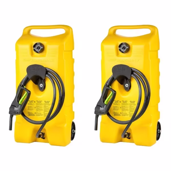 14-Gallon Diesel Fuel Tank Container with Pump - 2 Pack