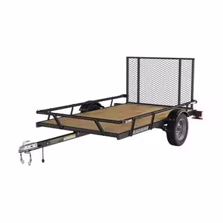 5 x 8-Ft. Wood-Floor Utility Trailer with Sliding Rail System