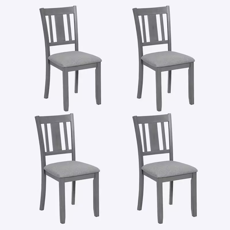 4-Piece Counter Height Dining Chair Set with Cushioned Seats
