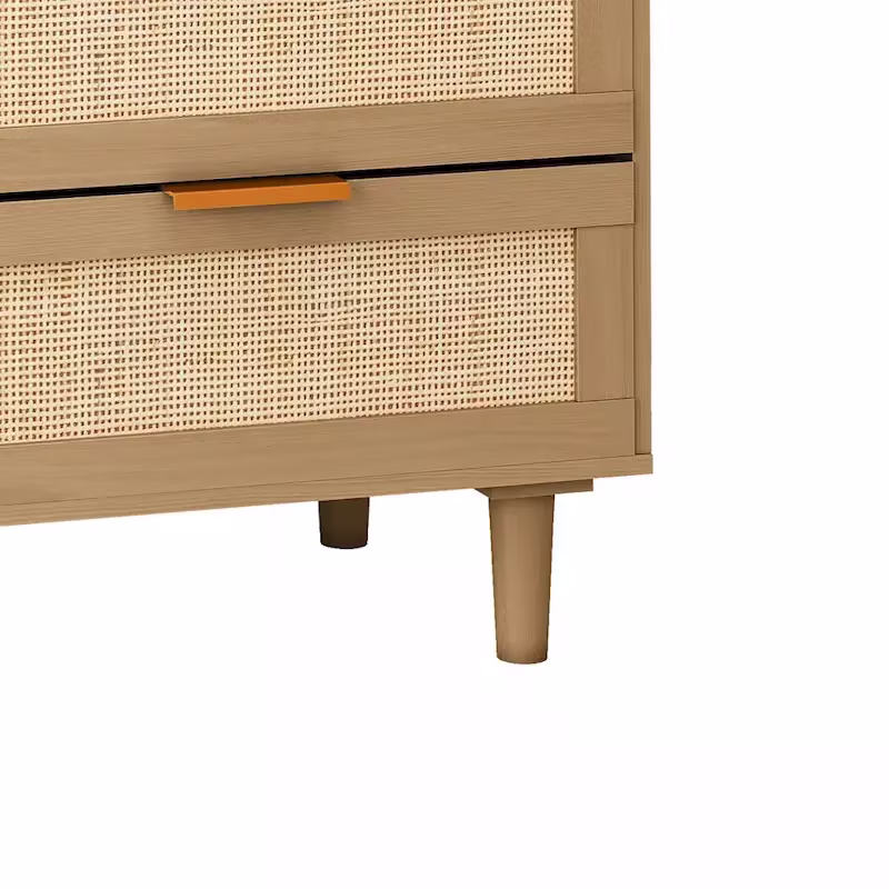 6-Drawer Rattan Dresser