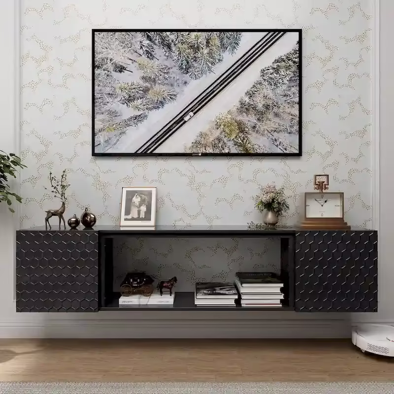 67-Inch Wall-Mounted Floating TV Stand for TVs Up to 80 Inches