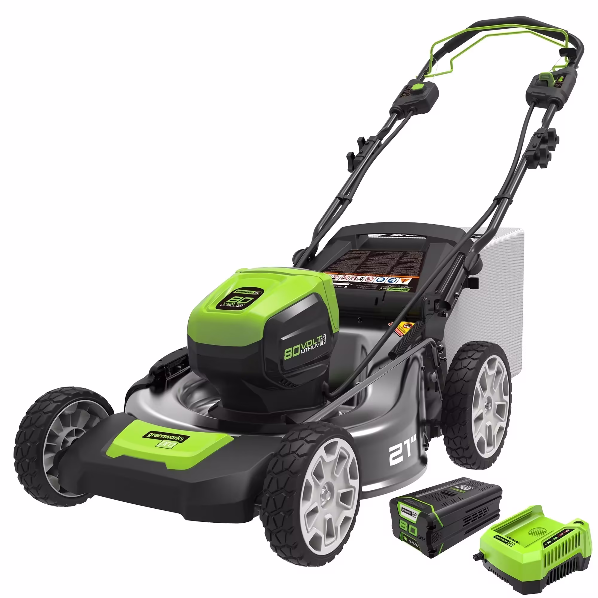 80V Cordless 21′′ Self-Propelled Brushless Lawn Mower | Greenworks